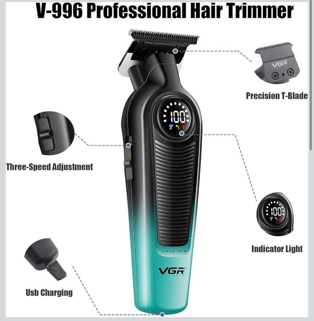 VGR V-996 trimmers with guide combs and accessories