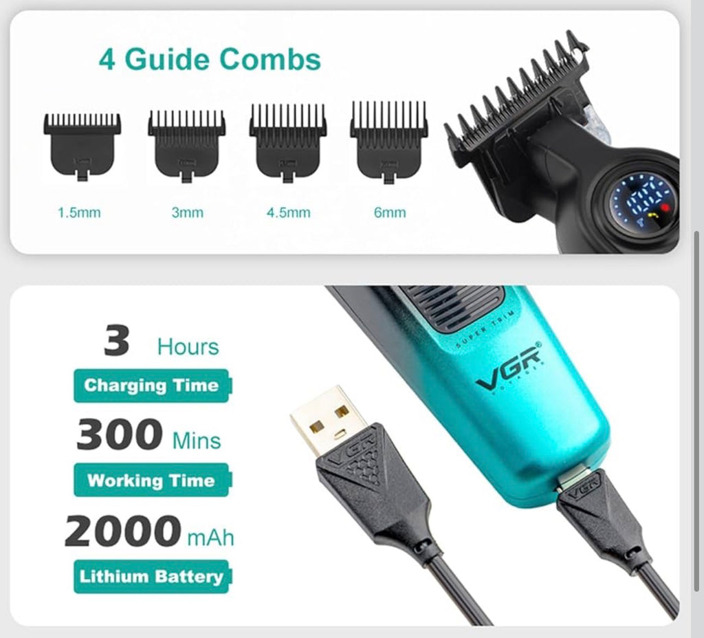VGR V-996 trimmer with box and accessories