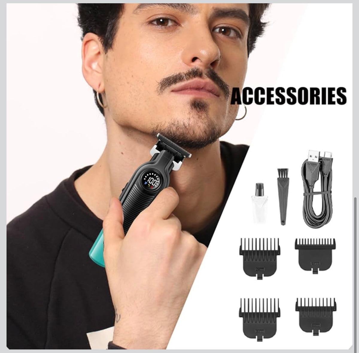 VGR V-996 guide combs and 2000mAh battery details