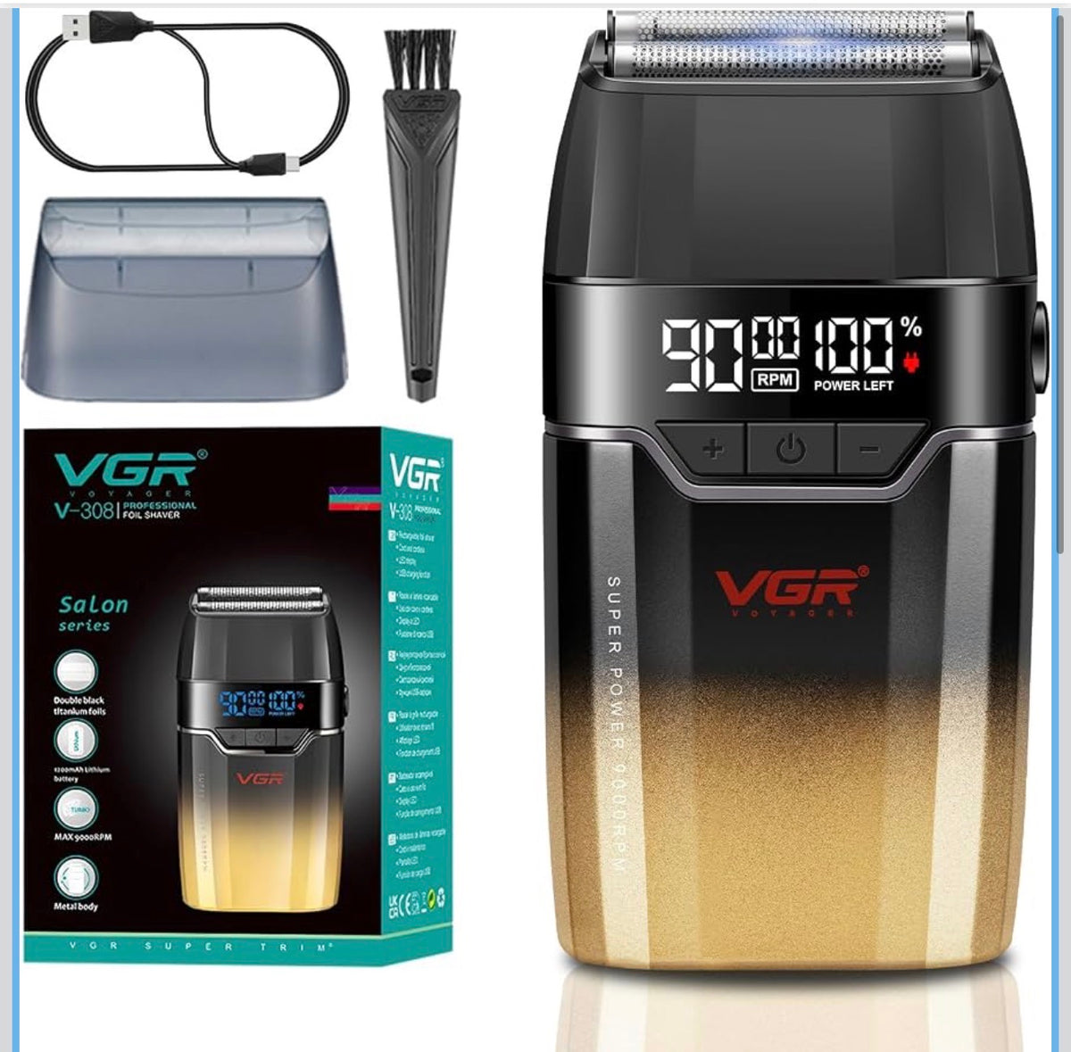 Double black titanium foils on the VGR V-308 shaver