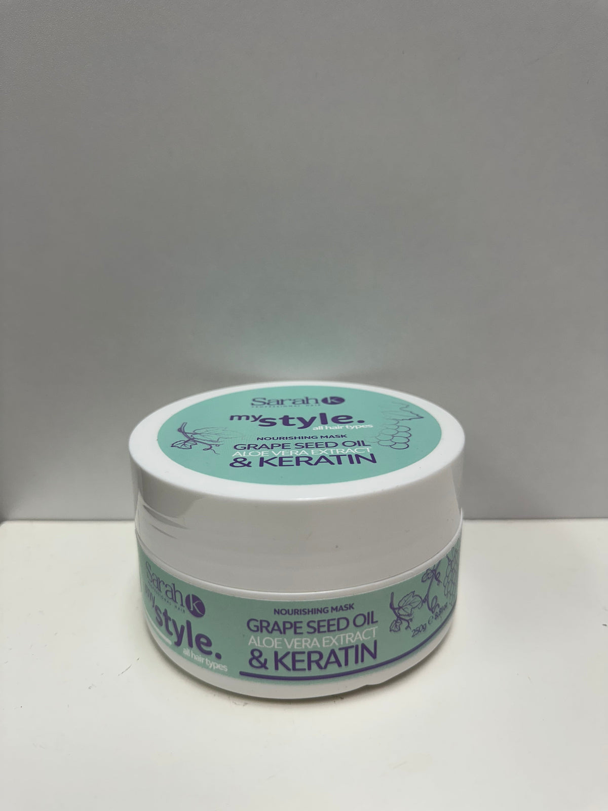 Sarah K My Style Nourishing Mask jar — Grape Seed Oil, Aloe Vera Extract & Keratin