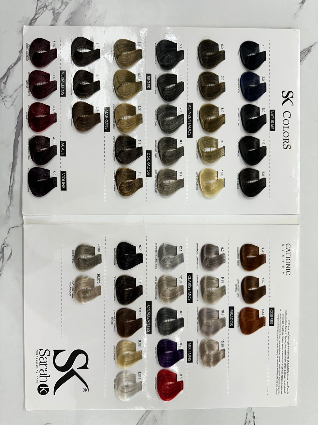 SK Colors Professional Hair Color Reference Book & Chromatic Guide
