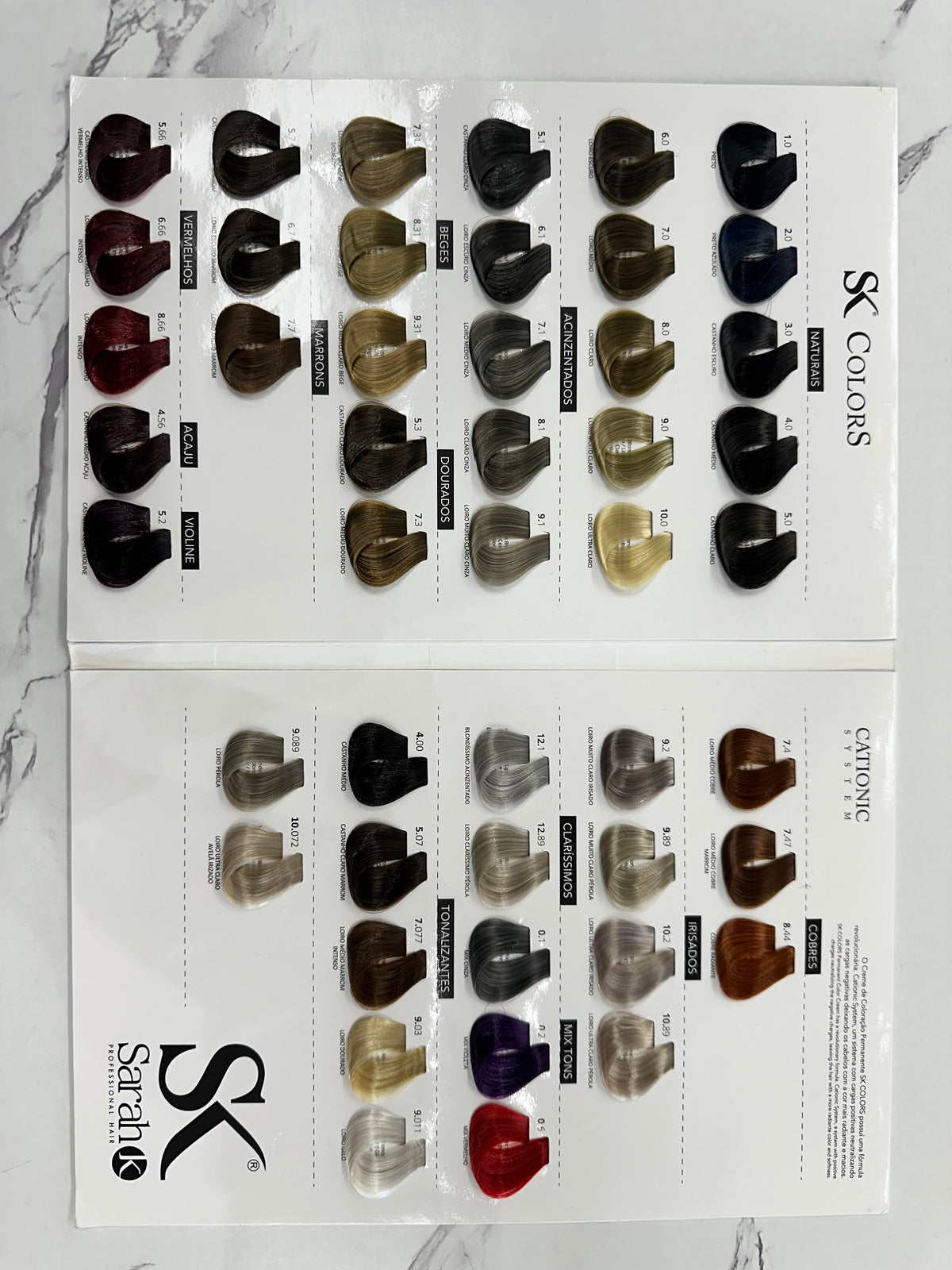 SK Colors Professional Hair Color Reference Book & Chromatic Guide