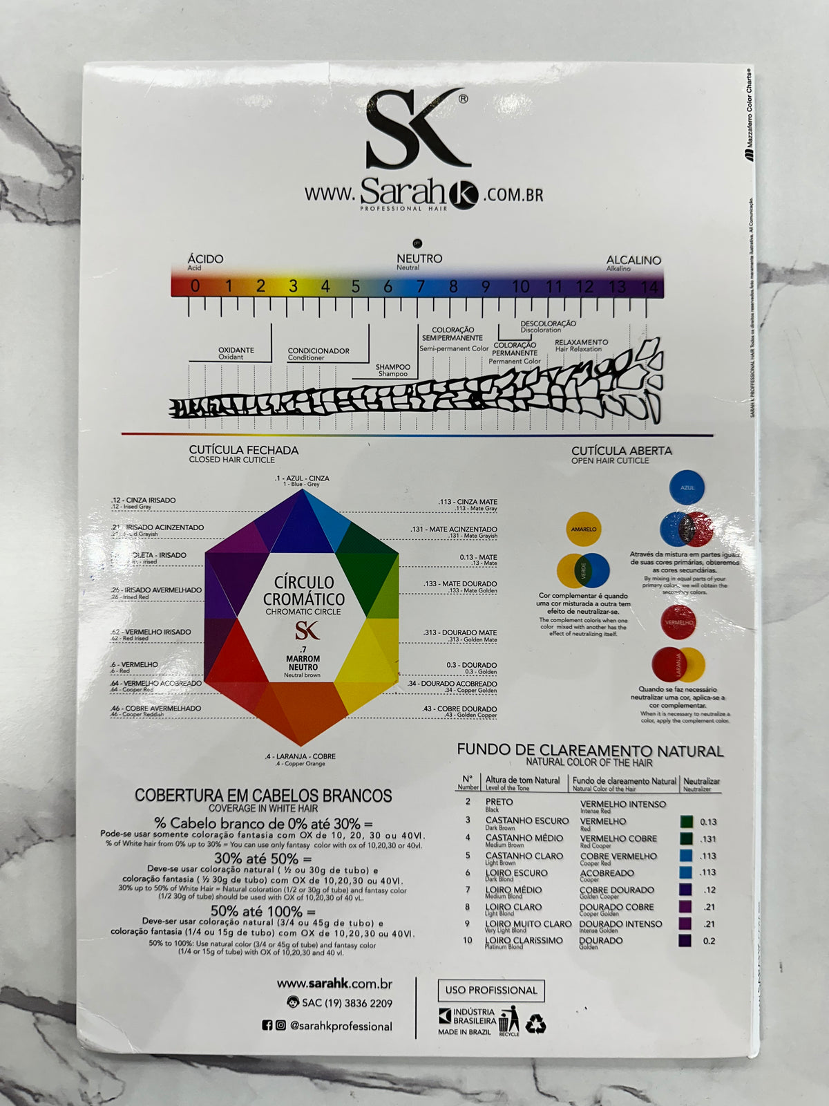 SK Colors Professional Hair Color Reference Book & Chromatic Guide