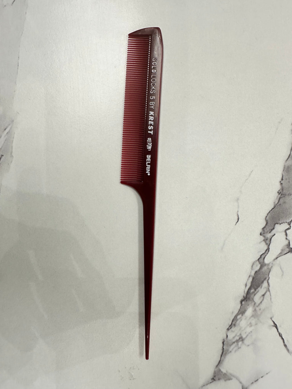 Krest Goldilocks-5 Rat Tail Comb — Delrin