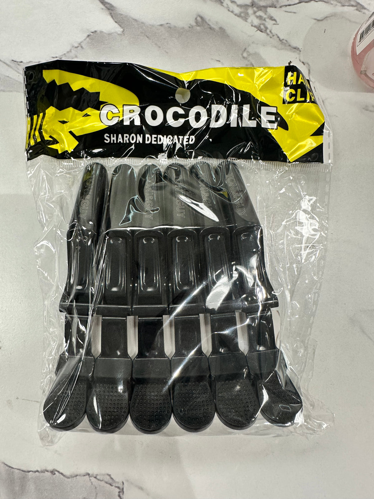 Crocodile hair clips lavender 6-pack