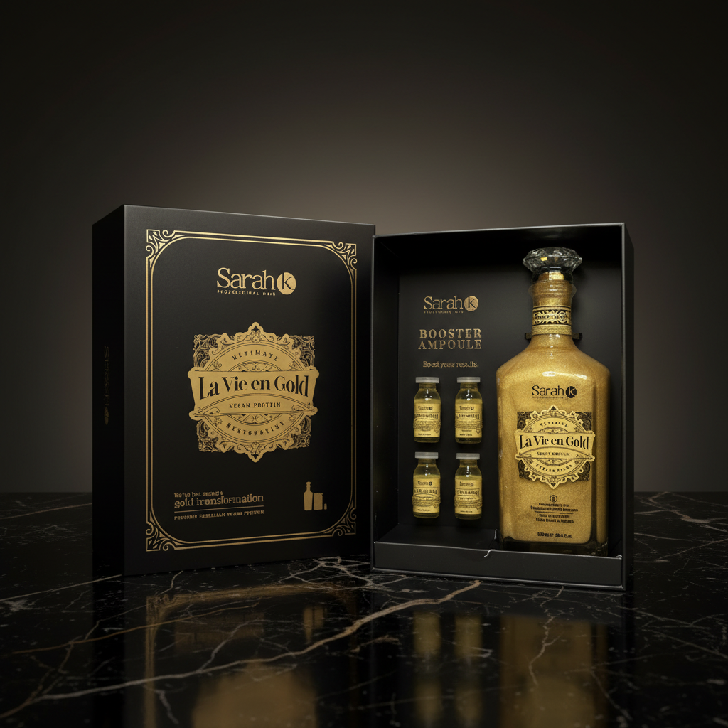 La Vie en Gold – Dark luxury studio product shot