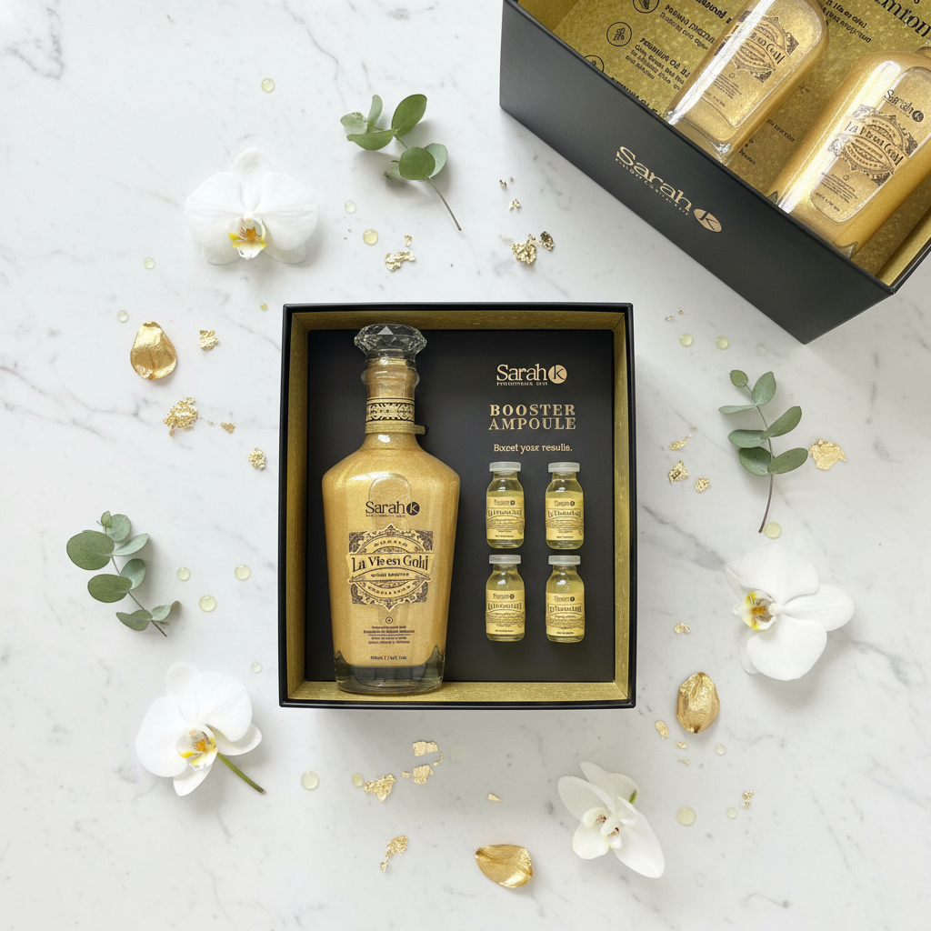 La Vie en Gold – Flat lay editorial product shot