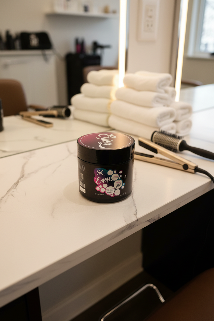 SK Enjoy Reconstruction Mask on salon vanity