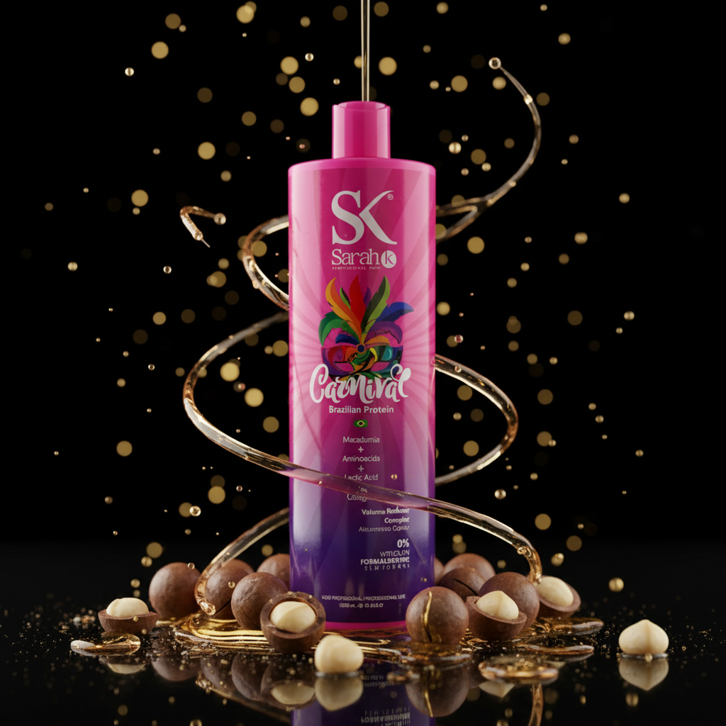 Sarah K Carnival Brazilian Protein with dark luxury background
