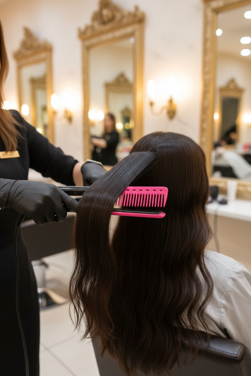 Professional Flat Iron Straightening Comb Guide