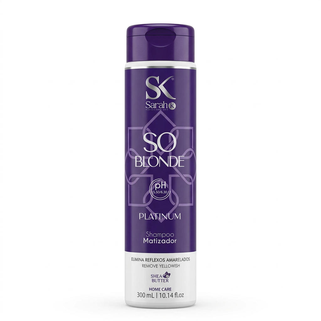 Sarah K So Blonde Platinum Shampoo on white